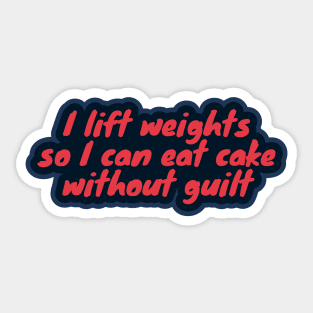 Fitness Funny Cake Guilt Sticker